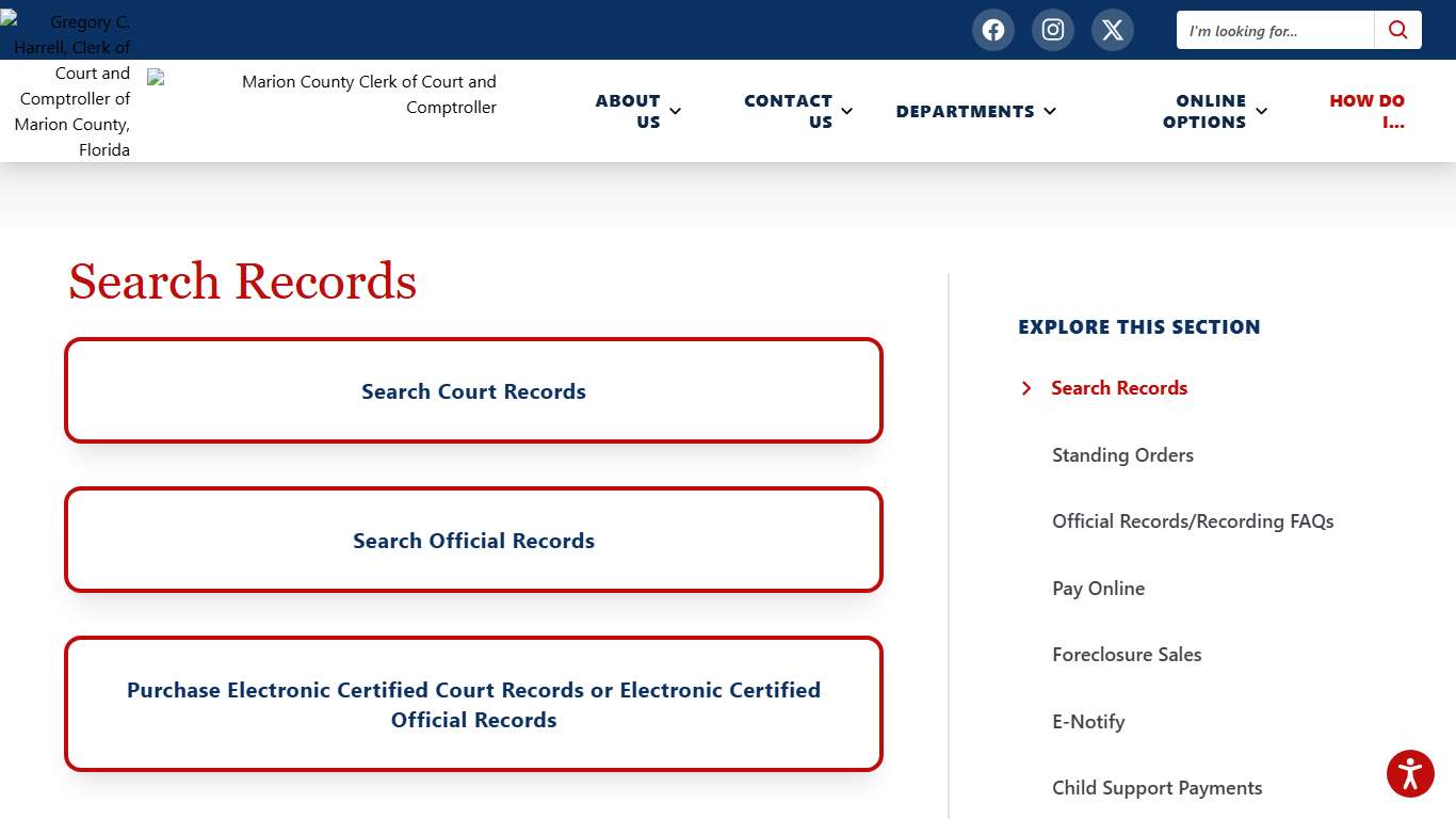 Search Records Marion County Clerk of Court and Comptroller