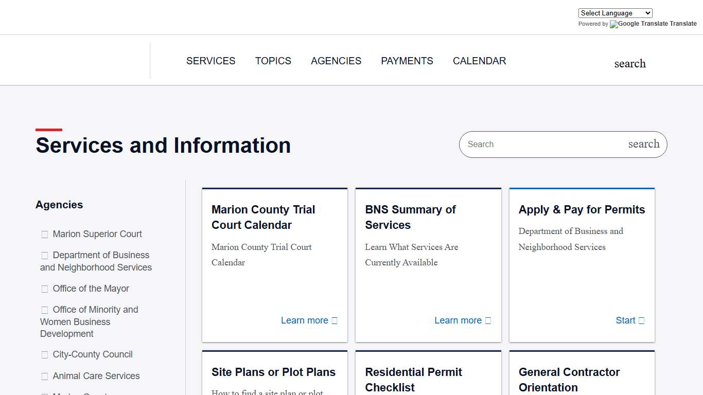 indy.gov: Services and Information